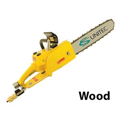CS Unitec Air Chain Saw with Brake, 21”, 4 HP, 90 psi / 92 cfm, for wood