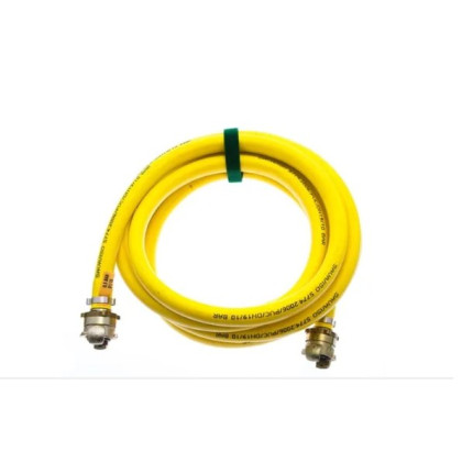 Sava 519817 Yellow inflation hose, 33 ft, With Safety GEKA Couplings