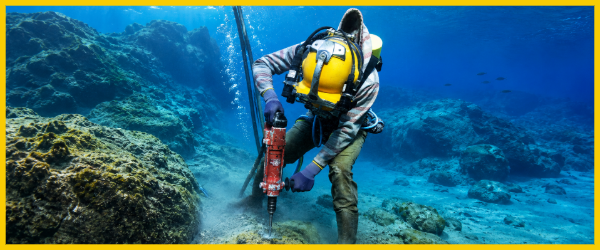 Underwater Hydraulic Drill Guide for Marine Construction and Repair